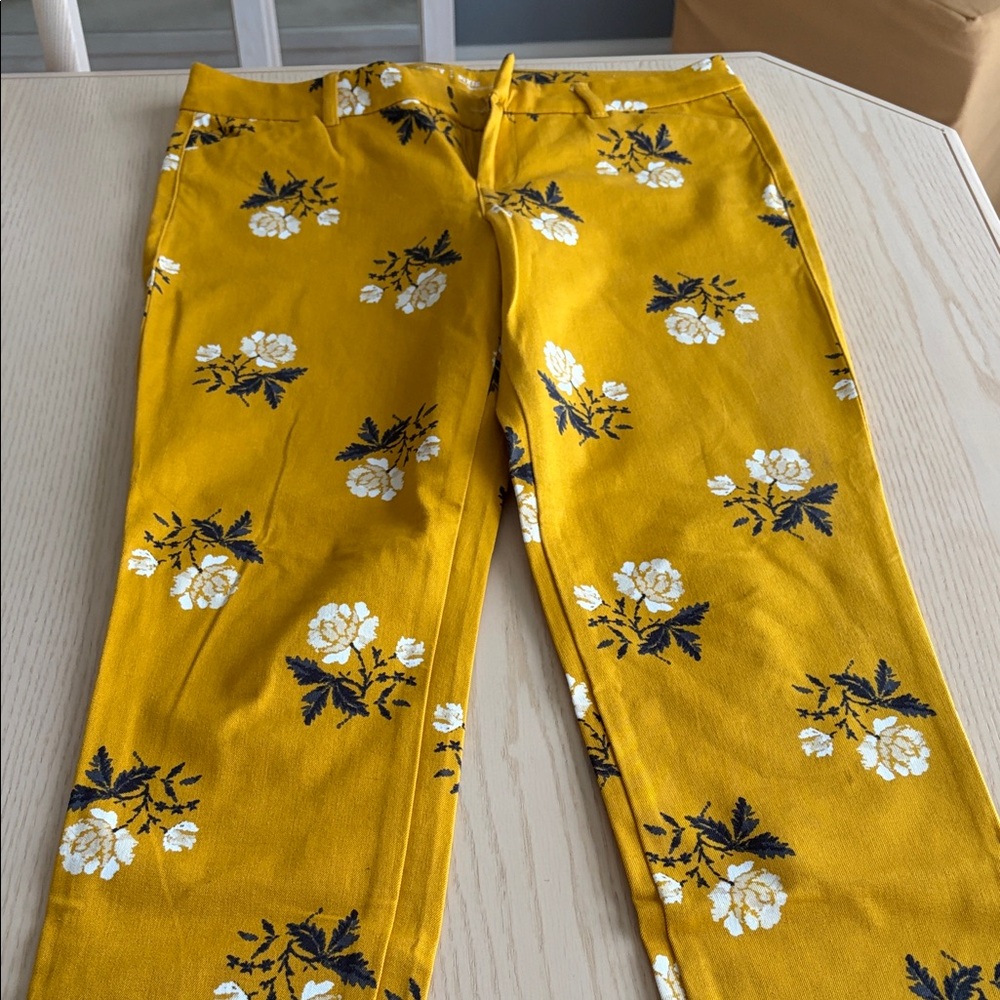 Floral Yellow Women's Pants